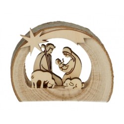 Nativité dans rodin en bois...