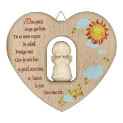 Heart in natural wood  12...