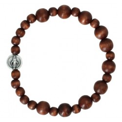 Armband op elastiek Hout...