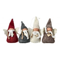Angel in wool to hang 13cm