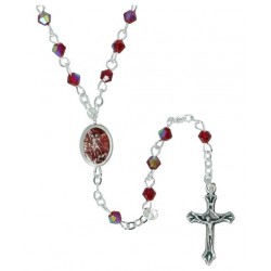 Chapelet semi-cristal rouge...