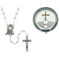 Chapelet blanc de communion...