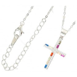 Kruisje in zilver met...