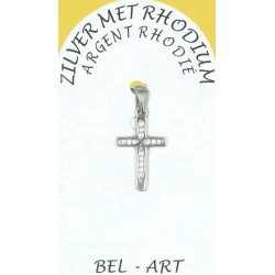Croix argent avec zircons...