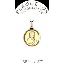 Medaille plaqué-goud -...