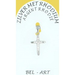 Croix Argent Rhodié 16 X 11...