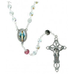 Chapelet semi-cristal Blanc...