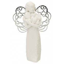 Angel in resin with metalic...