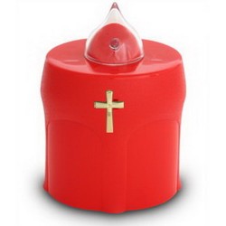 Lampe de cimetiere rouge...