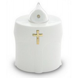 Lampe de cimetière blanche...