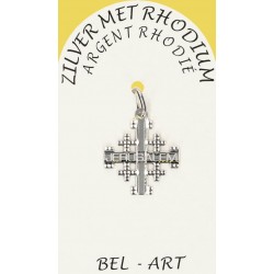 Kruisje Zilver + Rhodium...