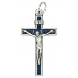 Kruisje 30 x 18 mm Email blauw