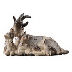 Houtsnijwerk Geit Liggend +...