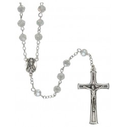 Crystal Rosary  White  Jewel