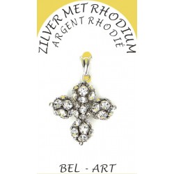 Croix Argent Rhodié -...