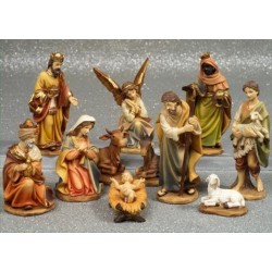 Kerstgroep van 11 figuren -...