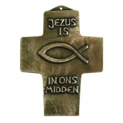 Croix Murale Bronze  11 Cm...