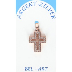 Silver Cross Zircon Rose...
