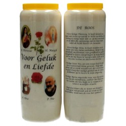 Noveenkaars / wit / Geluk...