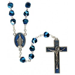 Crystal Rosary  Dark Blue...