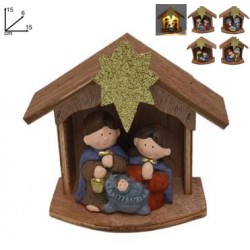 Kerststal met 3 figuren 7...