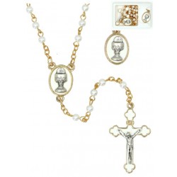 Chapelet Blanc + médaille /...