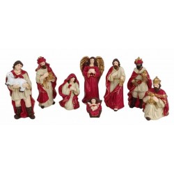 Kerstgroep van 8 figuren -...
