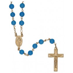 Chapelet plaqué-or - Agate...