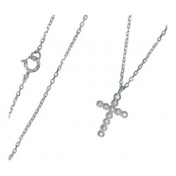 Chaine + croix strass...
