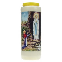 Noveenkaars / wit / Lourdes...