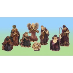 Kerstgroep van 8 figuren -...