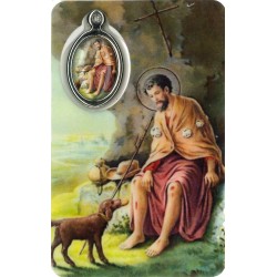 Card with prayer and medal...