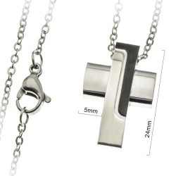 Kruisje 24 mm en ketting...
