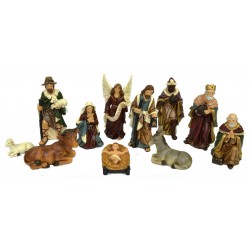 Kerstgroep van 11 figuren -...