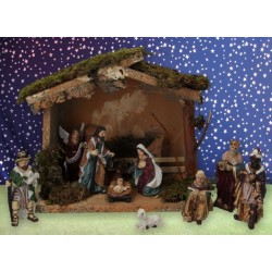 Kerststal + 11 Figuren 9 Cm...