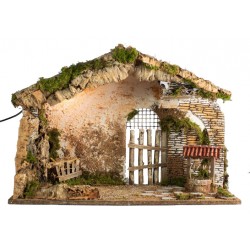 Lege Kerststal  met licht...