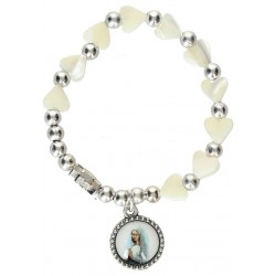 Armband op elastiek Hartjes...