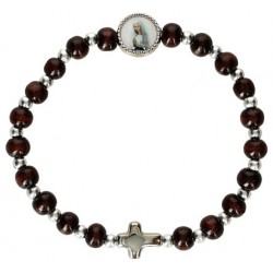 Armband op elastiek Hout...