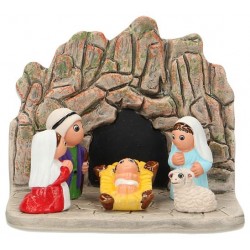 Crèche de Noël en terre...