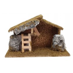 Klassieke lege kerststal...