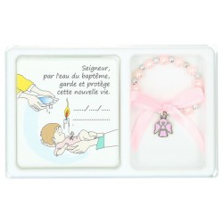 Set bracelet rose sur élast...