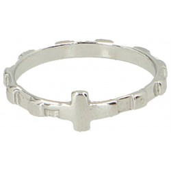 Ring-Tientje zilver met...