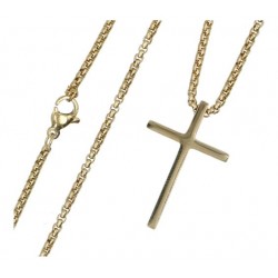 Stalen kruis 30 mm + ketting