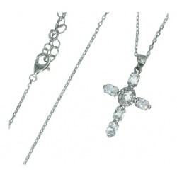 Chaine + croix strass...