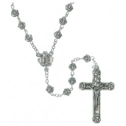 Chapelet Ste Rita Roses métal