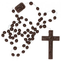 Rosary on nylon  Brown
