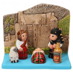 Crèche de Noël en terre...